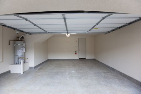 Newly coated garage floor